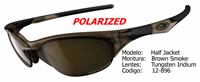 Oakley Half Jacket Polarized  Brown Smoke_Tungsten Iridium (12-896)